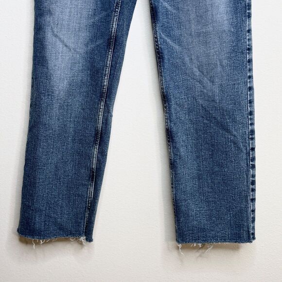 Wrangler Women High-Rise Rodeo Straight Leg Crop Jean Medium Wash Size 26 Blue 2 - Picture 7 of 11